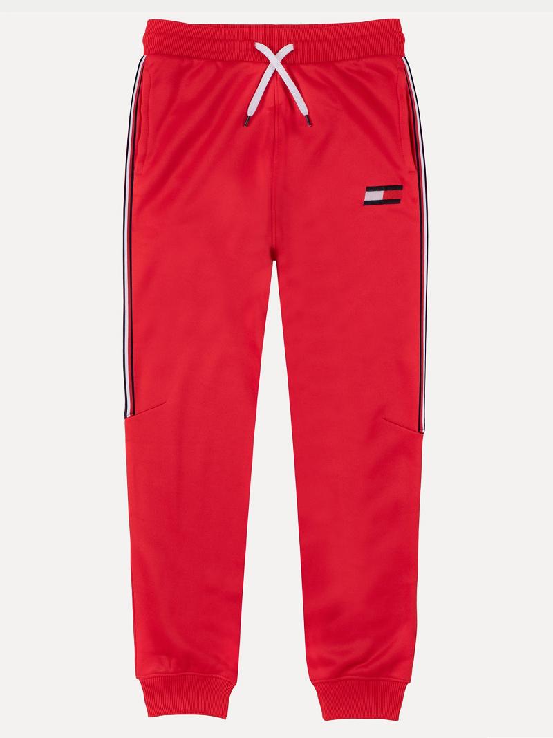 Fiú Tommy Hilfiger Little Flag Jogger Nadrág Piros | HU 2137QMA